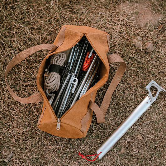 Outdoor Campsite Tool Kit Handy Ground Spike Storage Bag Outs Paw