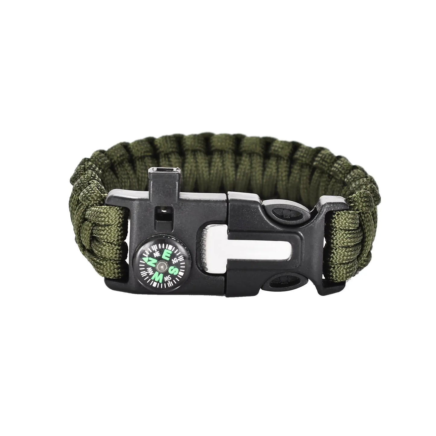 Outdoor 5-in-1 Multifunctional Survival Paracord Bracelet with Compass Whistle Outs Paw